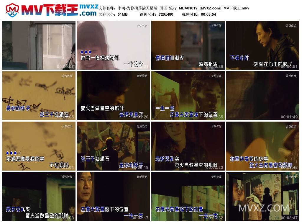 李琦-为你摘落满天星辰_国语_流行_MEA01019